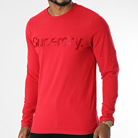 Superdry - Tee Shirt Manches Longues Classic Source M6010586A Rouge
