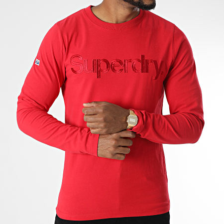 Superdry - Tee Shirt Manches Longues Classic Source M6010586A Rouge
