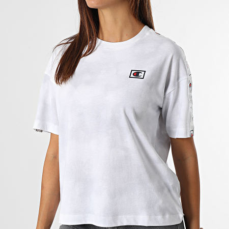 Champion - Camiseta Mujer Rayas 114761 Blanco