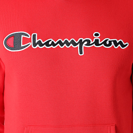 Champion - Felpa con cappuccio 216470 Rosso
