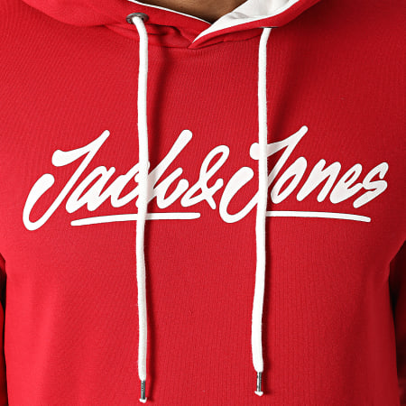 Jack And Jones - Sweat Capuche Legend Rouge