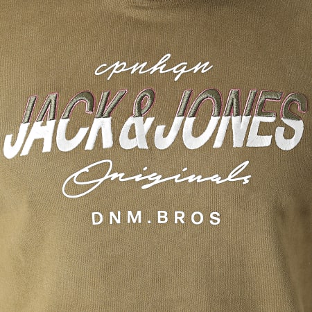 Jack And Jones - Felpa con cappuccio Splits Verde Khaki
