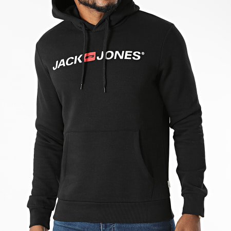 Jack And Jones - Set di 2 felpe con cappuccio nere con logo Navy Corp Old