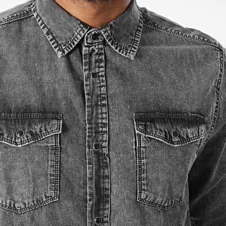Only And Sons - Chemise Jean Manches Longues Matter Life Gris Chiné