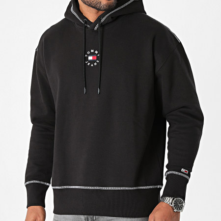 Tommy Jeans - Sweat Capuche Tiny Tommy Circular 1723 Noir