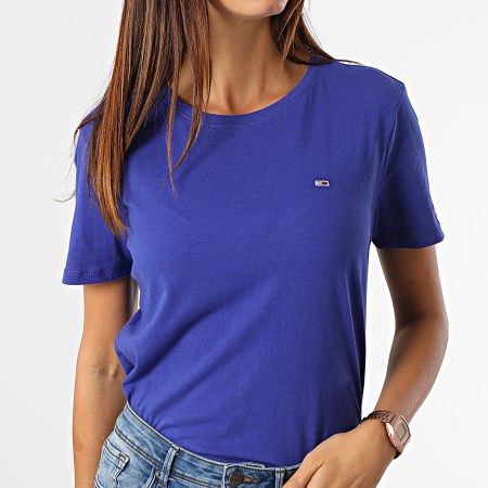 Tommy Jeans - Tee Shirt Femme Soft Jersey 6901 Bleu Roi
