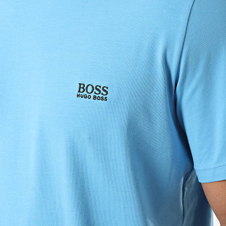 BOSS - Tee Shirt Col V 50381904 Bleu Clair