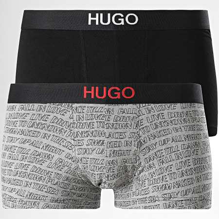 HUGO - Lot De 2 Boxers 50458611 Noir Gris