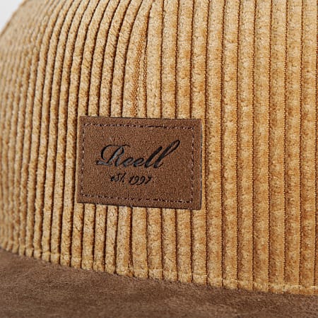 Reell Jeans - Cappello a scatto in pelle scamosciata color cammello