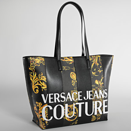 Versace Jeans Couture - Sac A Main Femme Range Stripe Patchwork Noir Renaissance
