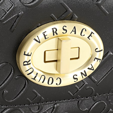 Versace Jeans Couture - Bolso de mano Range Monogram negro para mujer