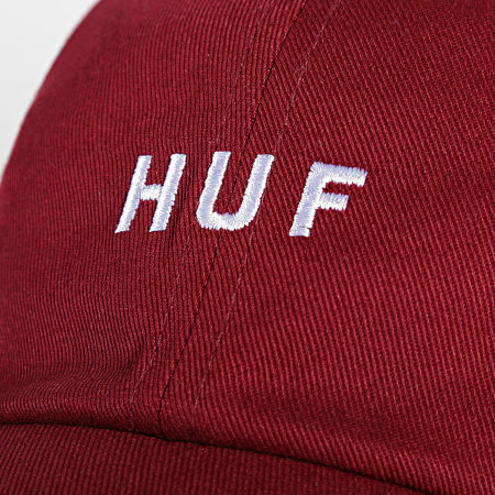 HUF - Gorra Essentials OG Logo Burdeos