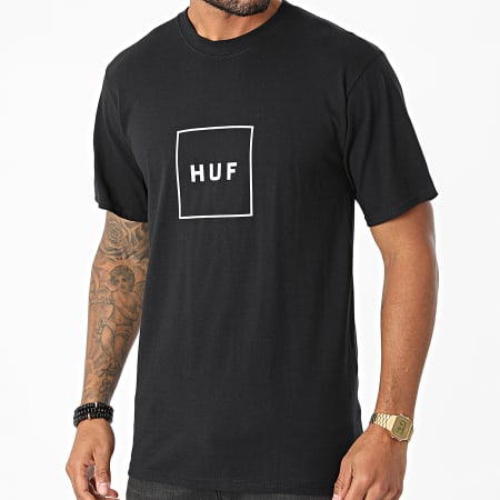 HUF - Essentials Box Logo Tee Nero