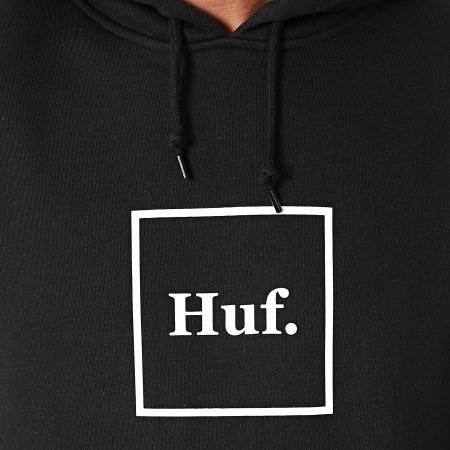 HUF - Sweat Capuche Essentials Box Logo Noir