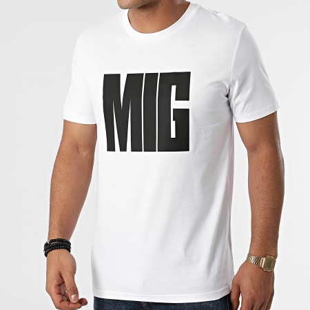 MIG - Tee Shirt On Y Va Blanc Noir