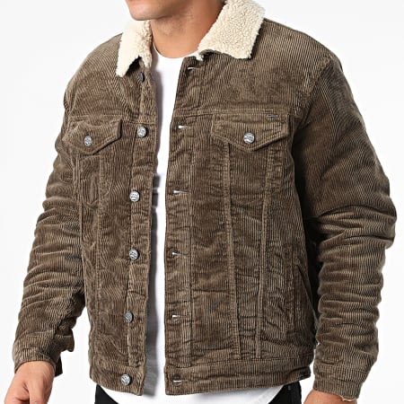 Only And Sons - Veste A Col Mouton Louis Life Taupe