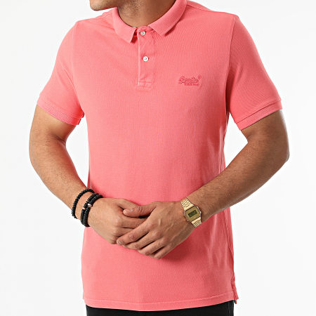 Superdry - Polo Manches Courtes Vintage Destroyed M1110252A Rose