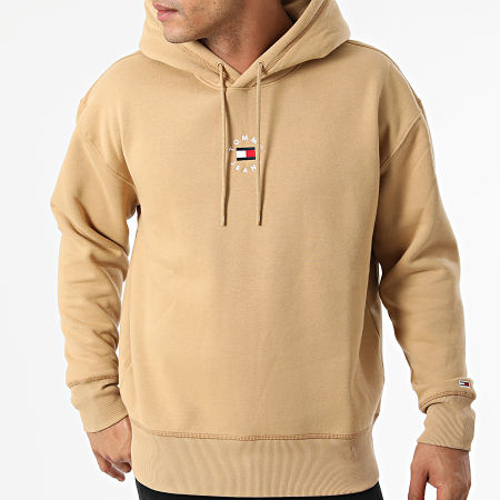 Tommy Jeans - Sweat Capuche Tiny Tommy Circular 1723 Beige