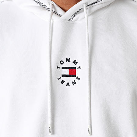 Tommy Jeans - Sweat Capuche Tiny Tommy Circular 1723 Blanc