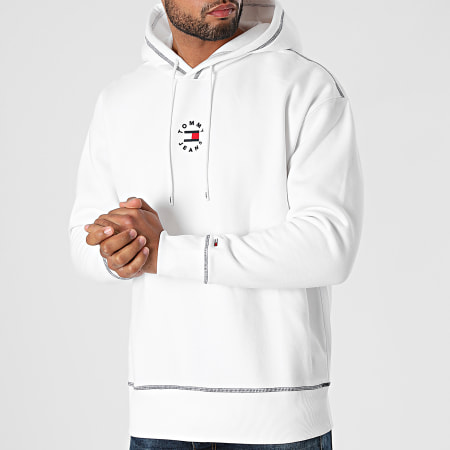 Tommy Jeans - Sweat Capuche Tiny Tommy Circular 1723 Blanc