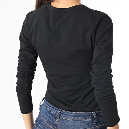 Emporio Armani - Camiseta de manga larga para mujer 163229 Negro