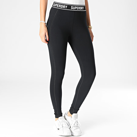 Superdry - Pantalone donna con logo aziendale a nastro nero