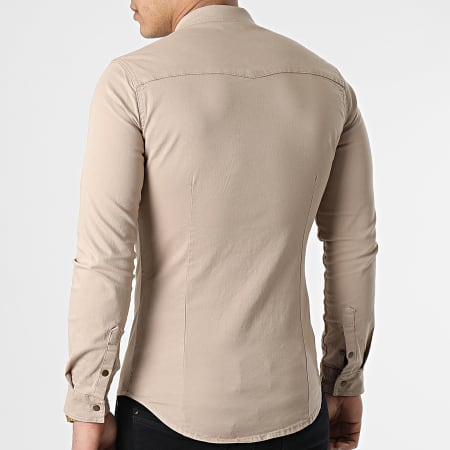 LBO - Chemise Jean Manches Longues 2086 Beige