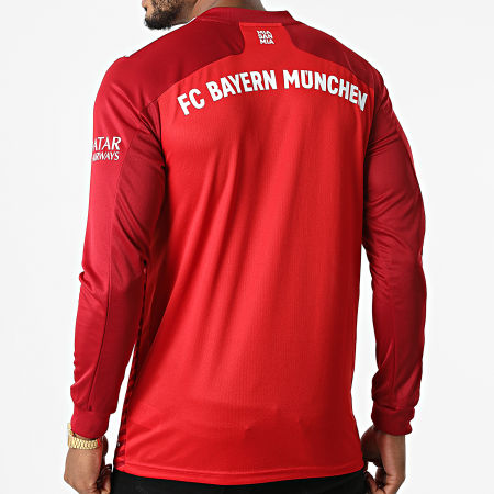 adidas - Tee Shirt De Sport Manches Longues FC Bayern GR0486 Bordeaux Rouge