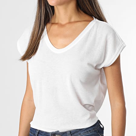 Only - Camiseta sin mangas plateada para mujer blanca