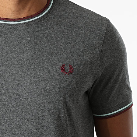 Fred Perry - Tee Shirt Twin Tipped M1588 Gris Anthracite Chiné