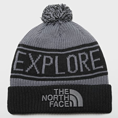 The North Face - Bonnet Retro TNF Cuff Noir Gris