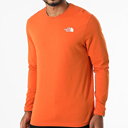 The North Face - Tee Shirt Manches Longues Red Box A493L Orange