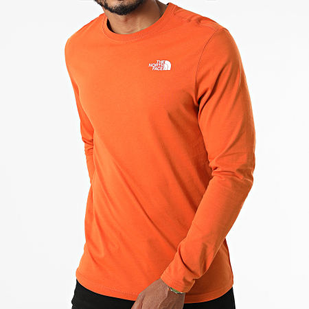 The North Face - Tee Shirt Manches Longues Red Box A493L Orange
