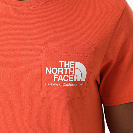 The North Face - Tee Shirt Poche Scrap Berkeley California A55GD Orange
