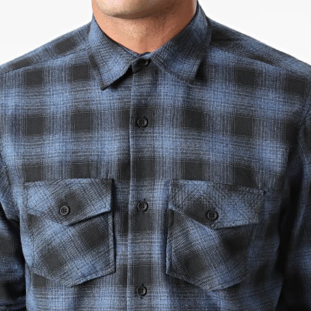 Armita - Camisa de manga larga de cuadros Quenette azul negro