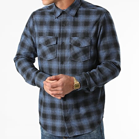 Armita - Camisa de manga larga de cuadros Quenette azul negro