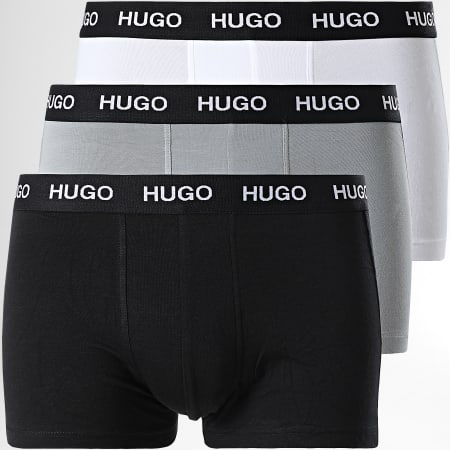 HUGO - Pack De 3 Boxers 50449351 Negro Blanco Gris