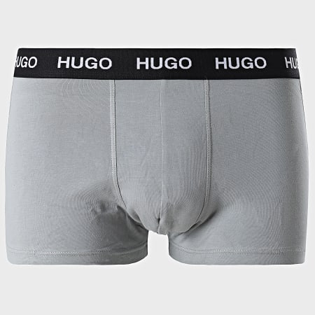 HUGO - Set di 3 boxer 50449351 Nero Bianco Grigio