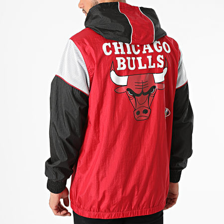 Mitchell and Ness - Cortavientos con cremallera Chicago Bulls OJPO1038 rojo negro