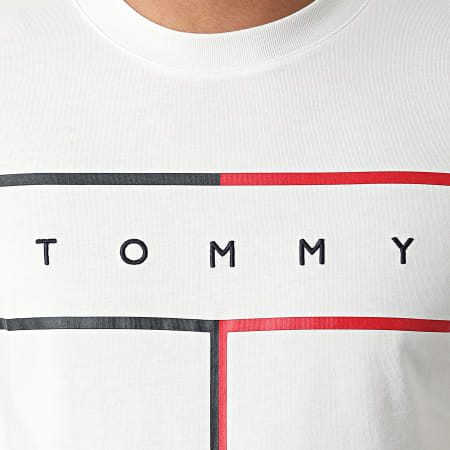 Tommy Hilfiger - Camiseta grande con bandera RWB 5044 blanca