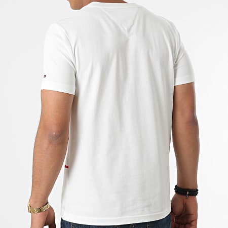Tommy Hilfiger - Camiseta grande con bandera RWB 5044 blanca