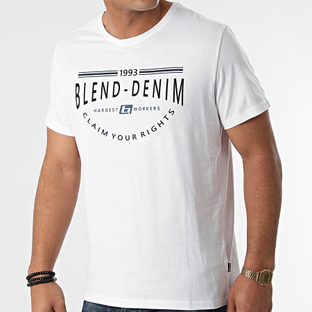 Blend - Tee Shirt 20712780 Blanc