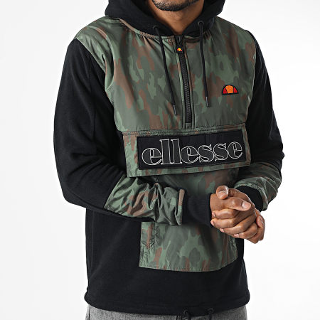 Ellesse Sweat Col Zippe Capuche Legno SHK07433 Noir Vert Kaki Camouflage LaBoutiqueOfficielle