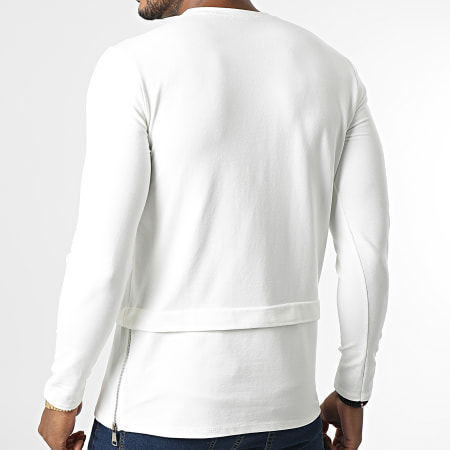 Uniplay - Tee Shirt Manches Longues Oversize UP-T827 Blanc