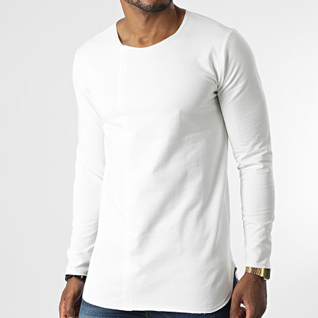 Uniplay - Tee Shirt Oversize Manches Longues UP-T828 Blanc