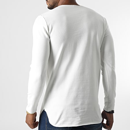Uniplay - Tee Shirt Oversize Manches Longues UP-T828 Blanc