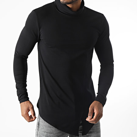 Uniplay - Tee Shirt Oversize Manches Longues Col Roulé UP-T830 Noir