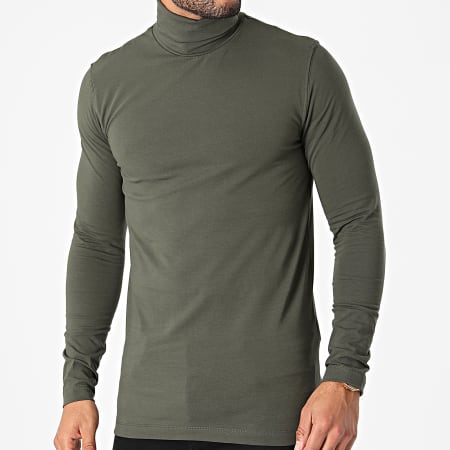 Uniplay - Camiseta de cuello alto y manga larga UY720 Verde caqui
