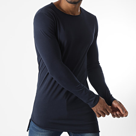 Uniplay - Tee Shirt Oversize Manches Longues KXT-3410 Bleu Marine