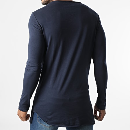 Uniplay - Tee Shirt Oversize Manches Longues KXT-3410 Bleu Marine
